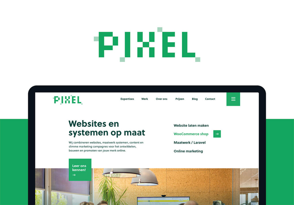 Website ontwerp voor Digital Agency Pixel Creation