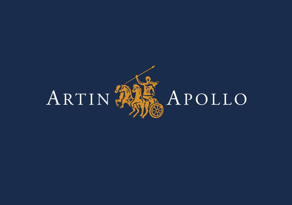 Artin Apollo strijdwagen met paarden logo ontwerp laten maken kledingmerk