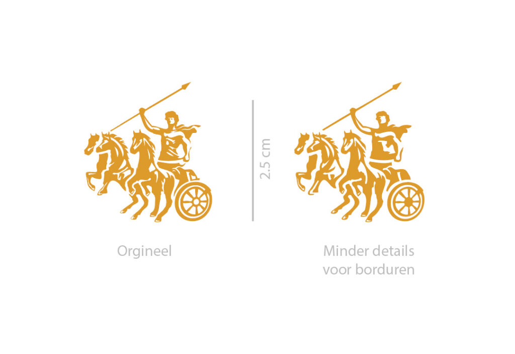 Symbool met minder details voor laten borduren logo